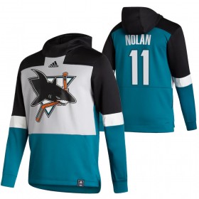 San Jose Sharks Owen Nolan 11 2020-2021 Reverse Retro Pullover Hooded Sweatshirt - Herre